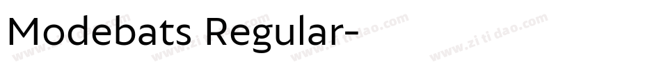 Modebats Regular字体转换